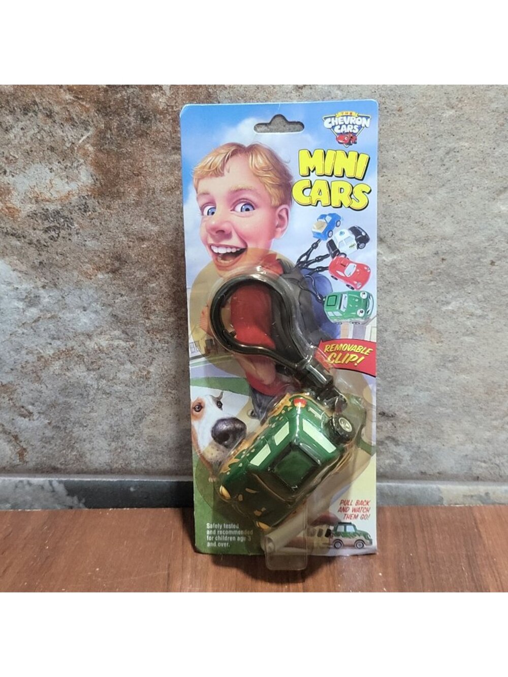 Vintage The Chevron Cars Mini Freddy 4 Wheeler Green Car Removable Clip New